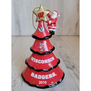 Danbury Mint Wisconsin Santa tree Badgers ornament Xmas sport‎